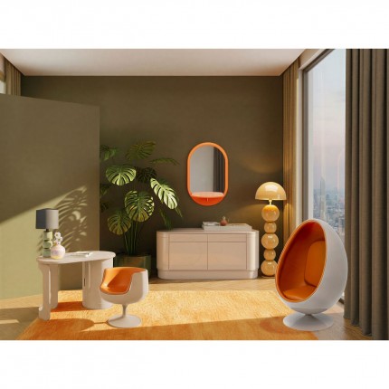 Fauteuil pivotant Eye Ball orange Kare Design
