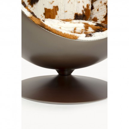 Fauteuil pivotant Eye Ball vache Kare Design