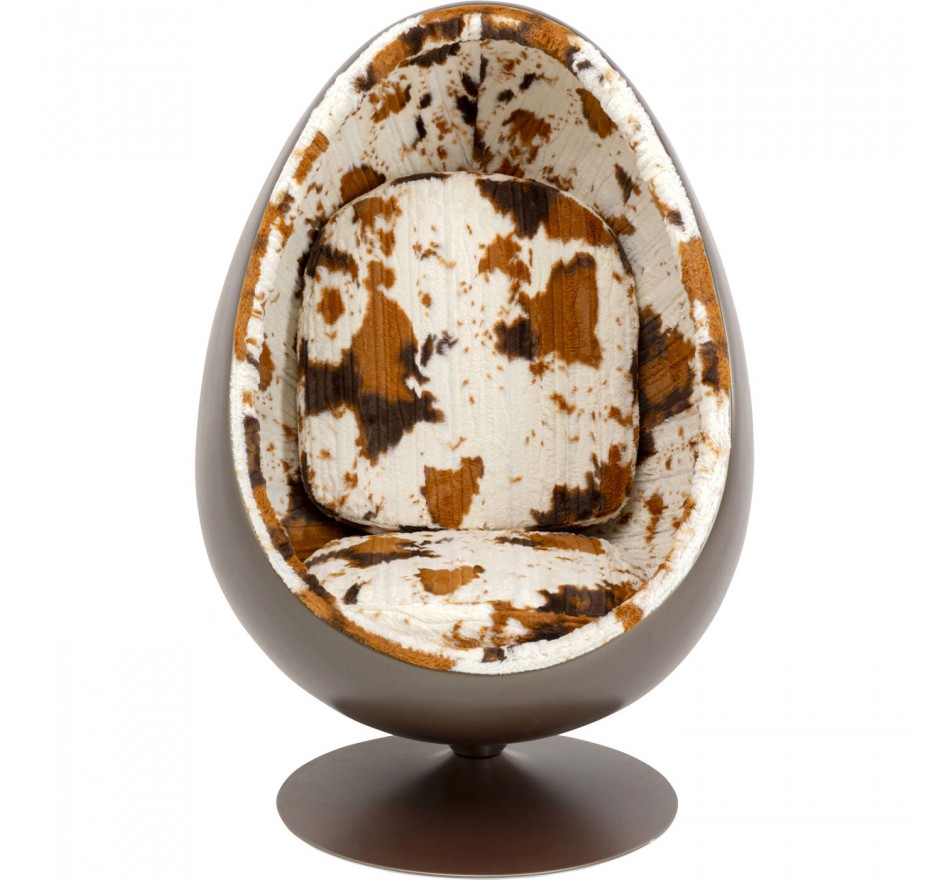 Fauteuil pivotant Eye Ball vache Kare Design