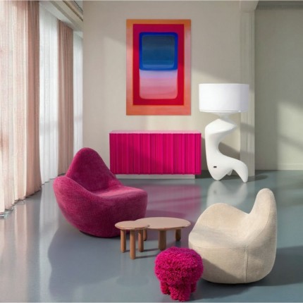 Armchair Glow Wave cream Kare Design