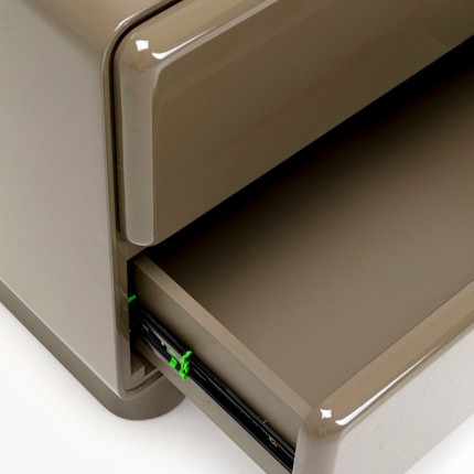 Chevet Eliano 2 tiroirs kaki Kare Design