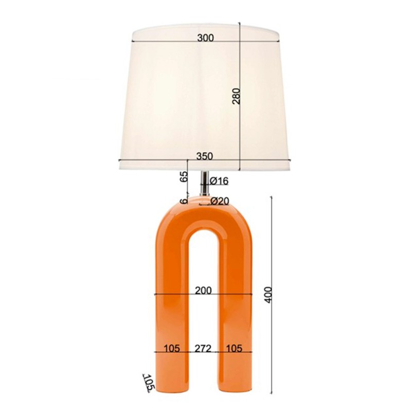 Lampe à poser orange - Eliano - Kare Design