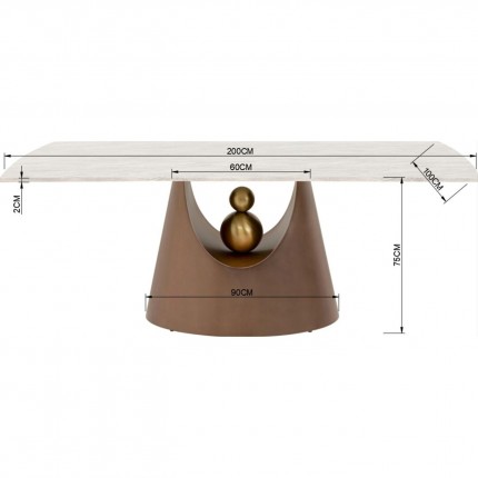 Eettafel Geraldo 200x100cm Kare Design