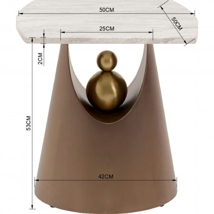 Side Table Geraldo 50x50cm Kare Design