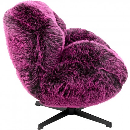 Fauteuil pivotant Cutie violet Kare Design