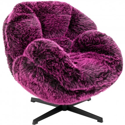 Fauteuil pivotant Cutie violet Kare Design
