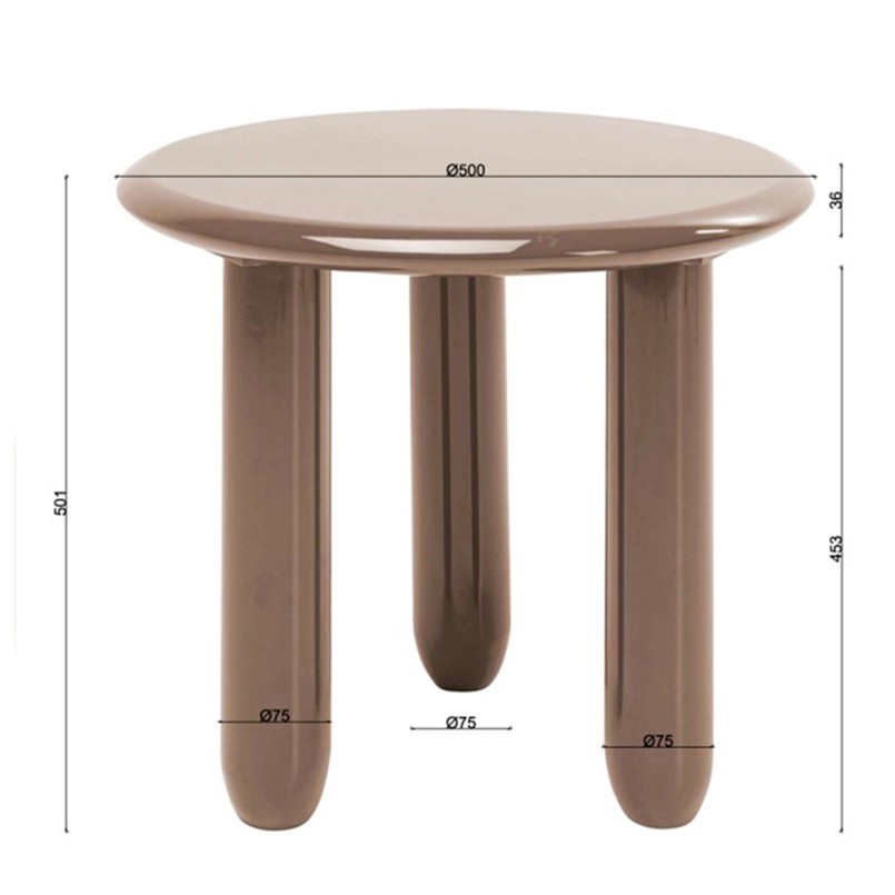 Side Table Eliano Ø50cm mocha Kare Design