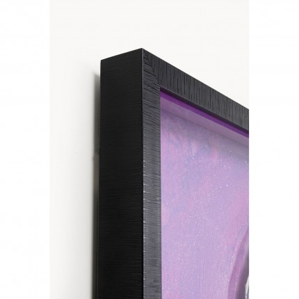 Tableau Frame visage violet 90x90cm Kare Design