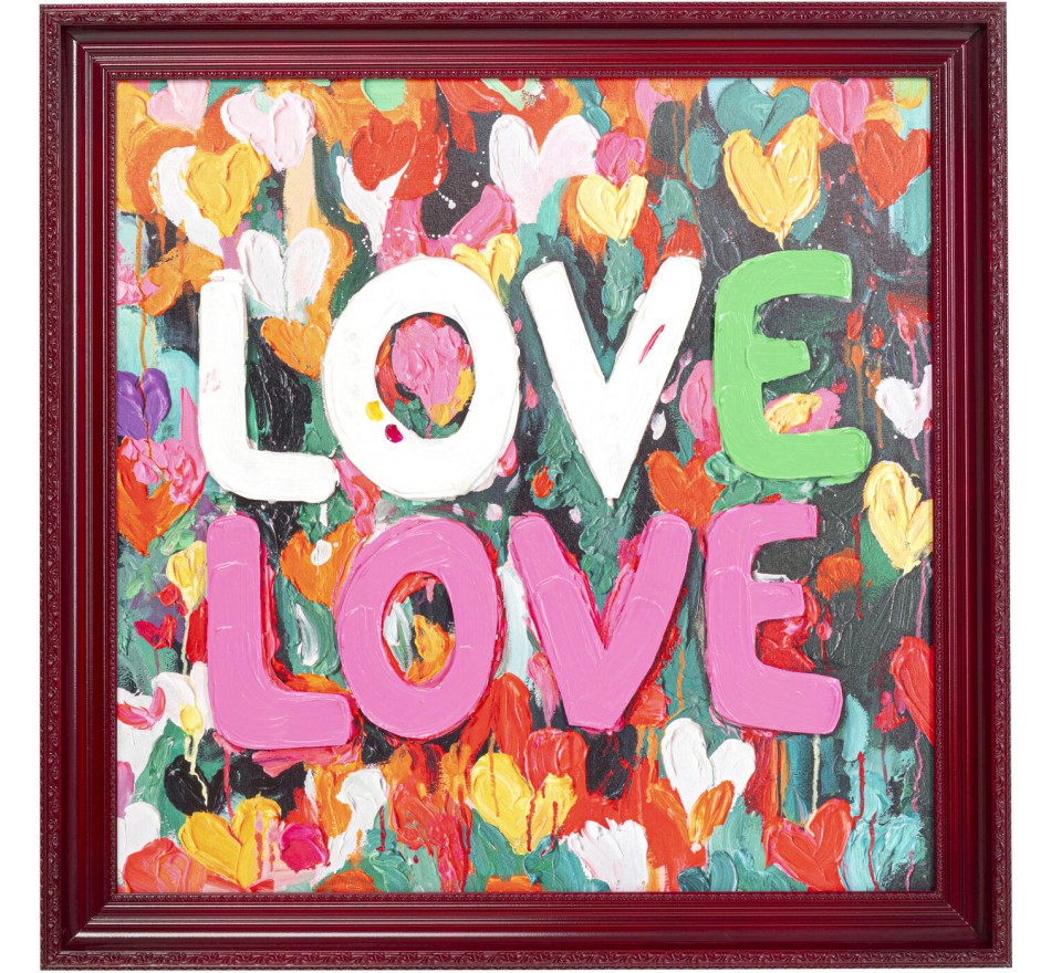 Schilderij Love Love 80x80cm Kare Design