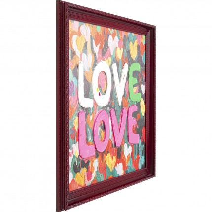 Tableau Frame Love Love 80x80cm Kare Design