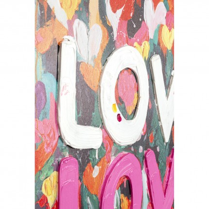 Tableau Frame Love Love 80x80cm Kare Design