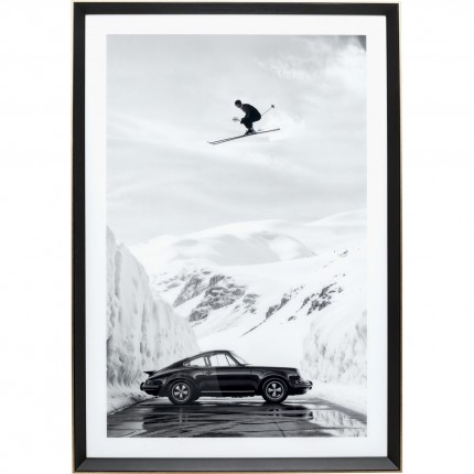 Affiche encadrée ski 86x126cm Kare Design