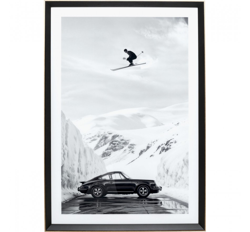 Affiche encadrée ski 86x126cm Kare Design