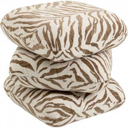 Draaikruk Pepino 45x45cm tijger bruin Kare Design