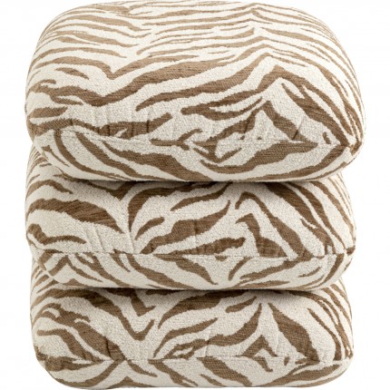 Tabouret pivotant Pepino 45x45cm tigre marron Kare Design