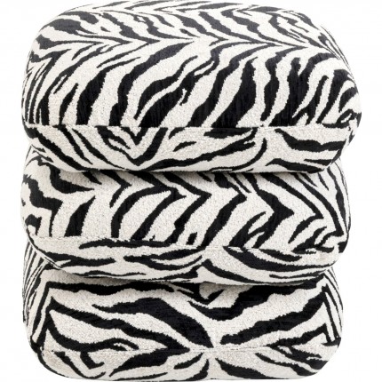 Swivel Stool Pepino 45x45cm tiger black Kare Design