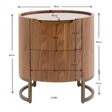 Chevet Giorgio 2 tiroirs Kare Design