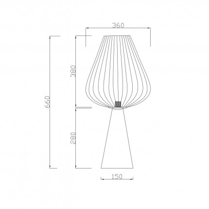 Lampe Genie 66cm orange Kare Design