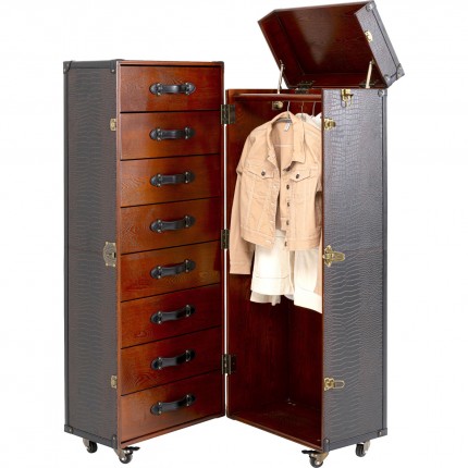 Malle-armoire Globetrotter croco Kare Design