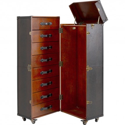 Malle-armoire Globetrotter croco Kare Design