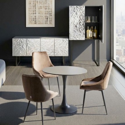 Table Schickeria Ø80cm black Kare Design