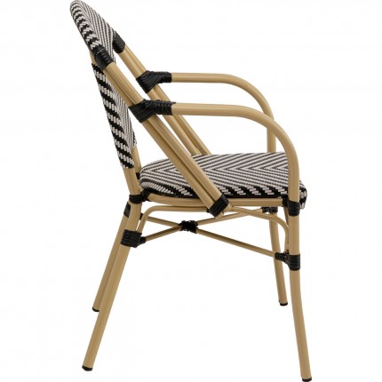 Outdoor Chair with armrests Montmartre black Kare Design