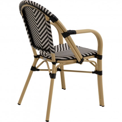 Outdoor Chair with armrests Montmartre black Kare Design