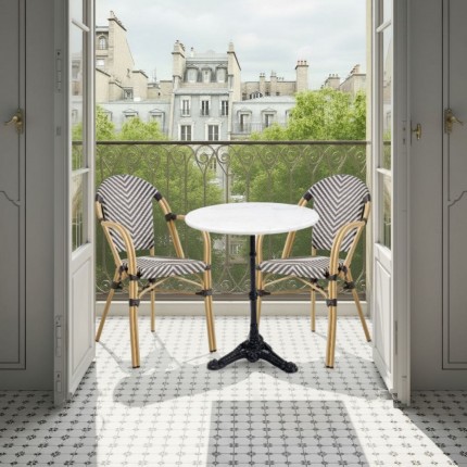 Tuinstoel met armleuningen Montmartre zwart Kare Design