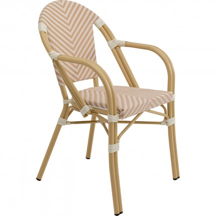 Tuinstoel met armleuningen Montmartre beige Kare Design
