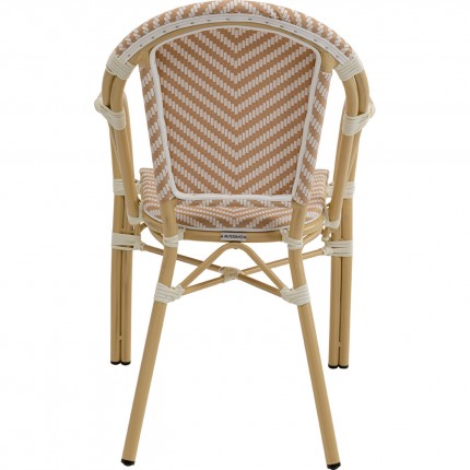 Tuinstoel met armleuningen Montmartre beige Kare Design