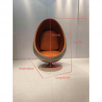 Draaifauteuil Eye Ball oranje Kare Design