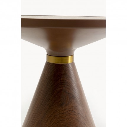 Side Table Cono Travertino Ø50cm walnut Kare Design