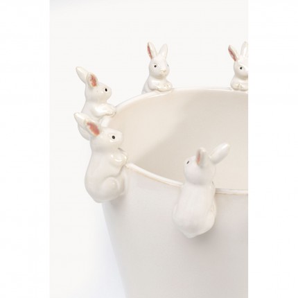 Vase white bunnies 31cm Kare Design