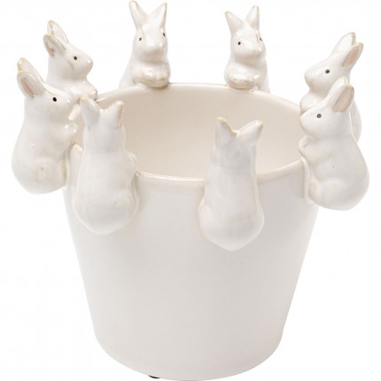 Vase lapins blancs 14cm Kare Design