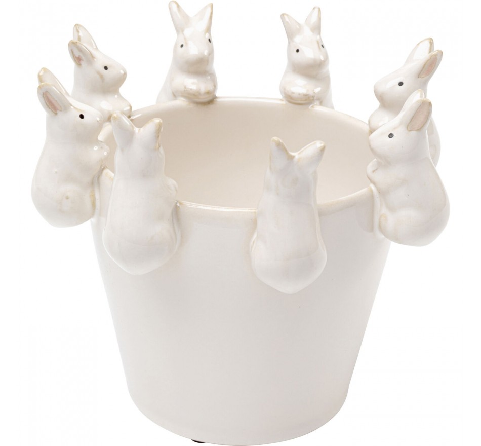 Vase lapins blancs 14cm Kare Design
