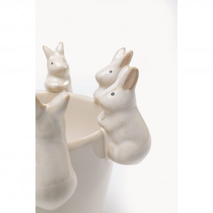 Vase lapins blancs 14cm Kare Design