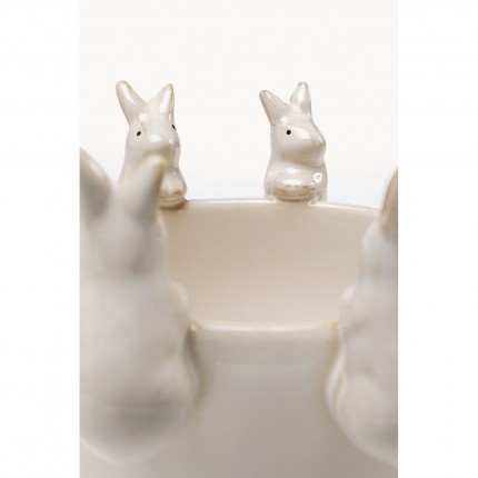 Vase lapins blancs 14cm Kare Design