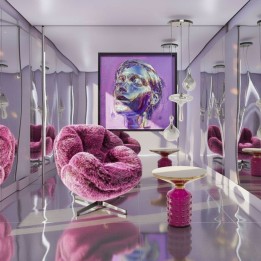 Draaifauteuil Cutie paars Kare Design