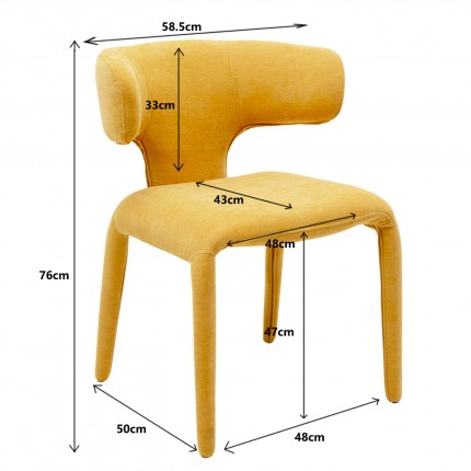 Stoel Tobi geel Kare Design