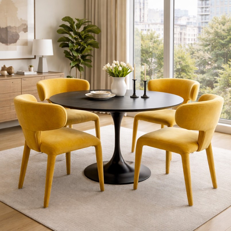 Chair Tobi yellow Kare Design