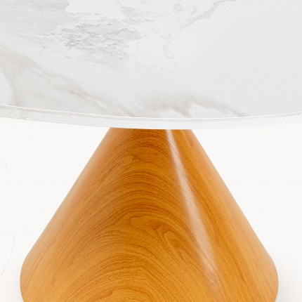 Table Cono 120cm céramique chêne Kare Design
