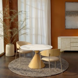 Eettafel Cono Ø120cm keramiek eik Kare Design
