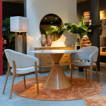 Table Cono Ø120cm ceramic oak Kare Design