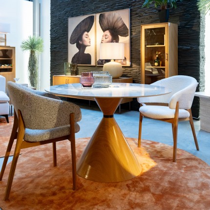 Table Cono Ø120cm ceramic oak Kare Design