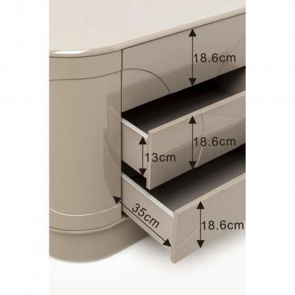 Commode Groove taupe Kare Design
