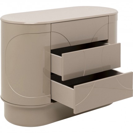 Ladekast Groove taupe Kare Design
