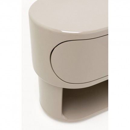 Nightstand Groove taupe Kare Design