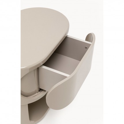 Nightstand Groove taupe Kare Design