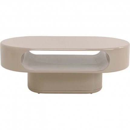Table basse Groove taupe 100x60cm Kare Design