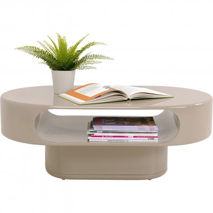 Table basse Groove taupe 100x60cm Kare Design